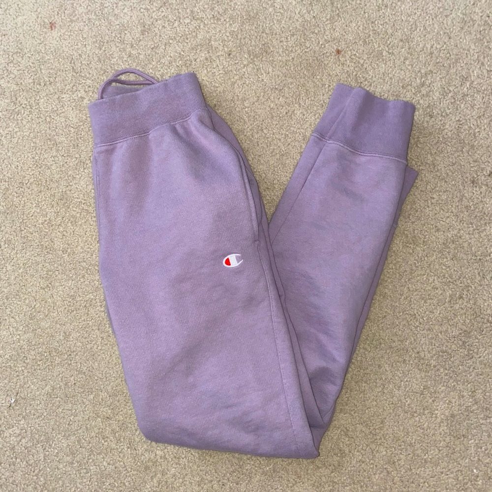 purple champion joggers